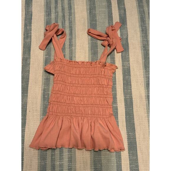 Altar’d State xs smocked coral top - Picture 1 of 3